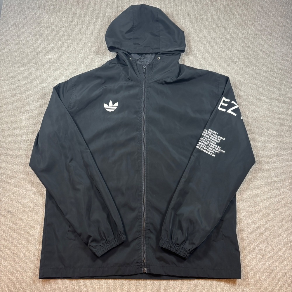 Adidas Yeezy Season 1 Kanye West Yeezus Tour Windbreaker Jacket Black Mens XL